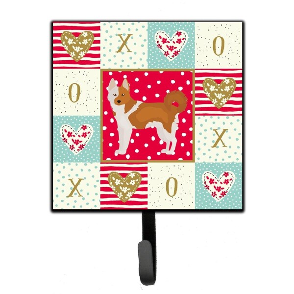 Carolines Treasures 4.25 x 1 x 7 in. Nordic Spitz Love Leash or Key Holder CK5869SH4 - main